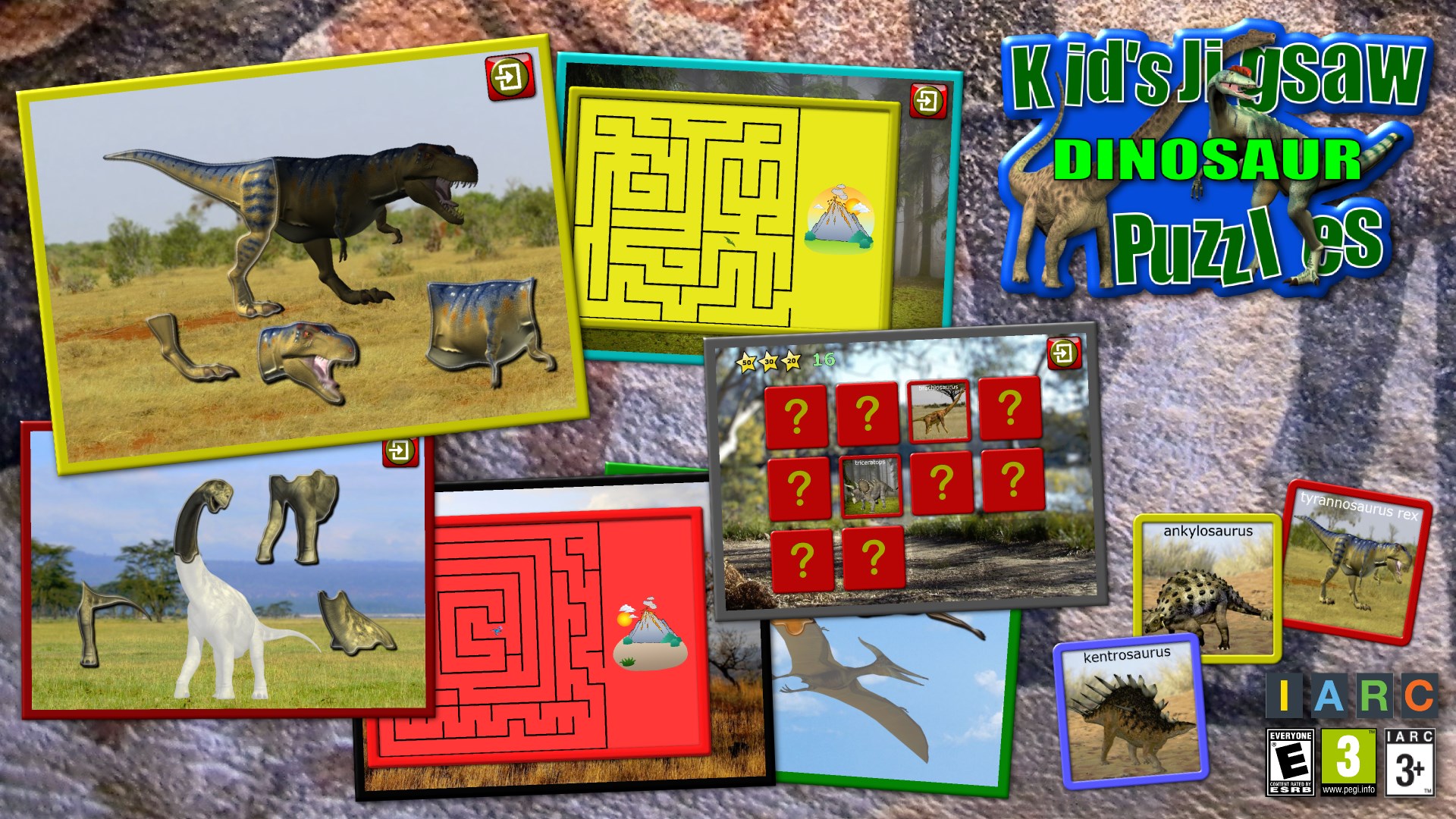 Puzzles para Pequeños para 1 2 años de Edad, , Dinosaurios de