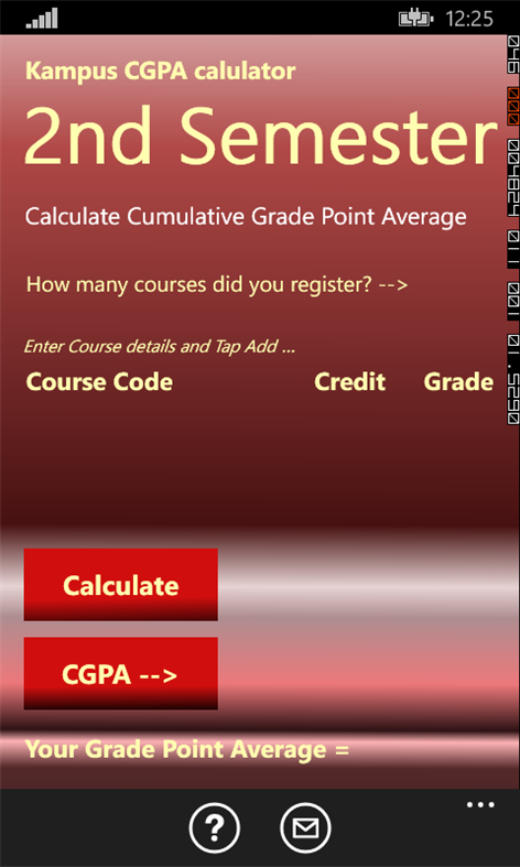 #6. kampus CGPA Calculator (Windows) By: CyberIBM Corporation