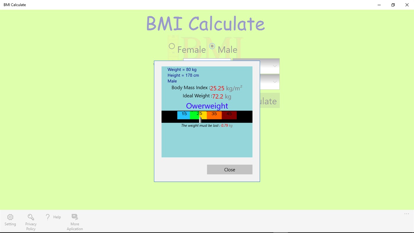Bmi Calculate Windows Apps Appagg