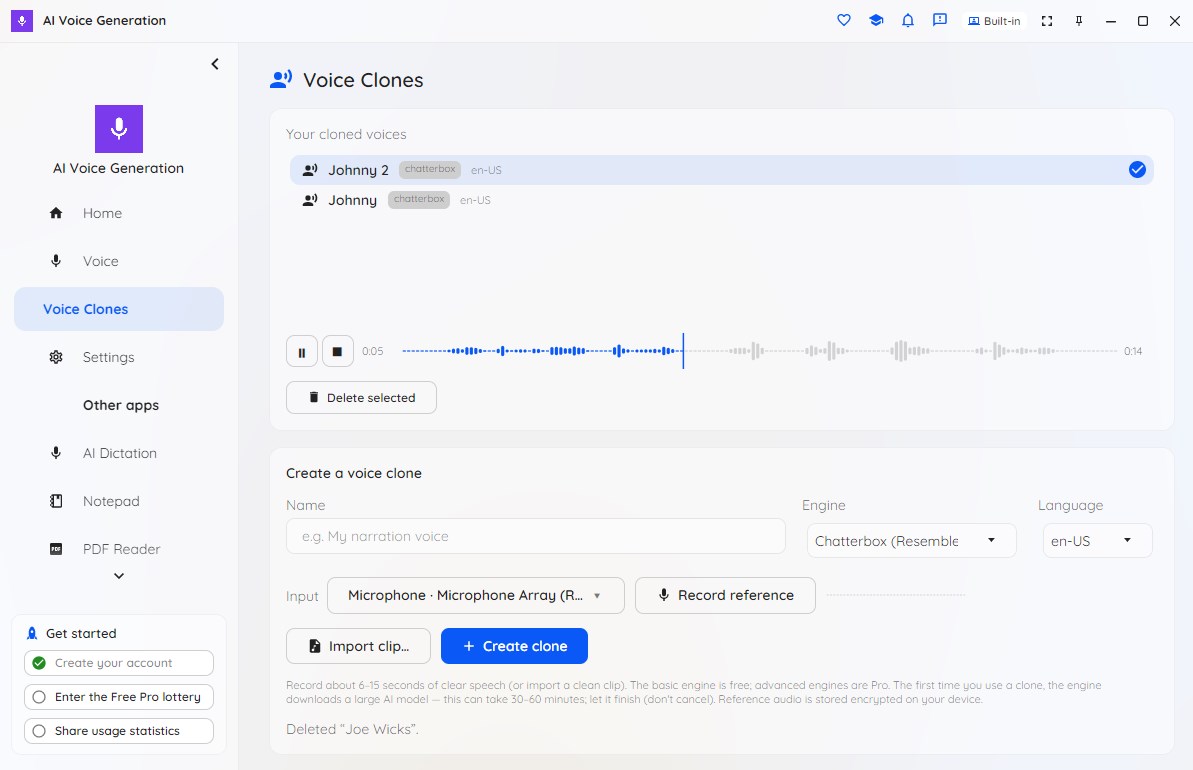 AI Voice Generation screenshot