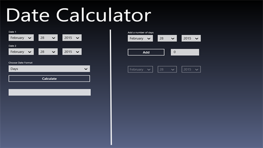 Date Calculator screenshot 1