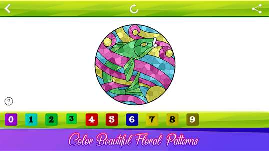 Stained Glass Color by Number - Adult Coloring Book screenshot 3