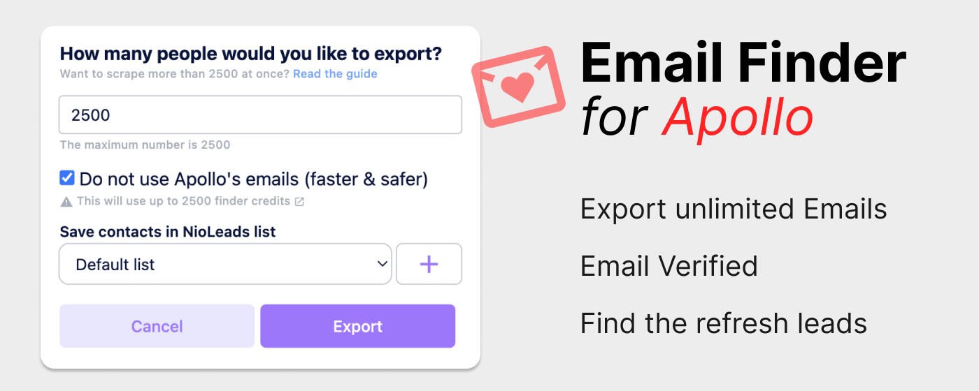 Apollo Scraper (Email Finder) - NioLeads