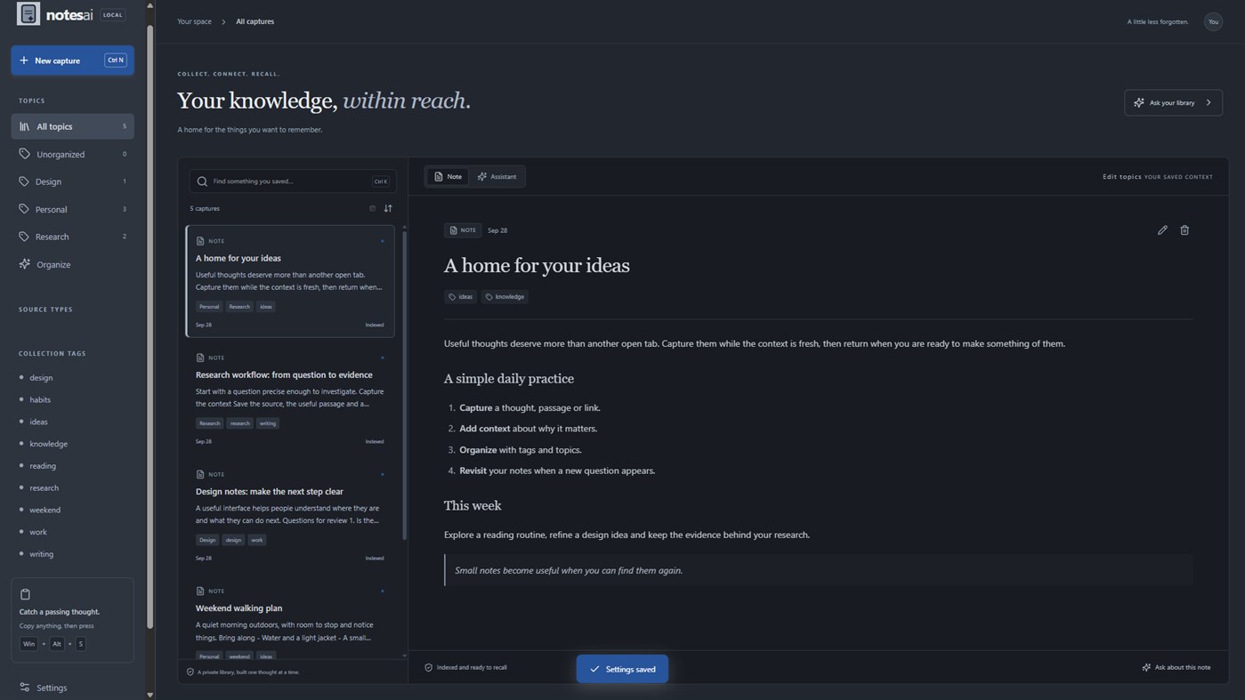 #5. NotesAI (Windows) By: Monad Cosmos