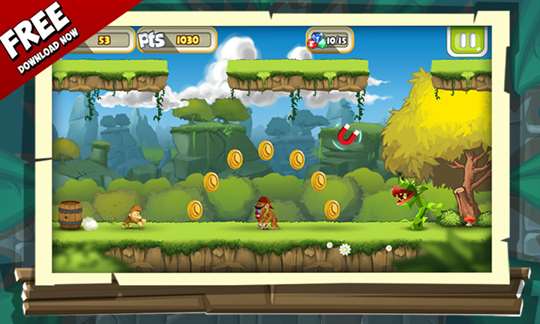 Funny Monkey Run and Jump - Island Adventure Game screenshot 2