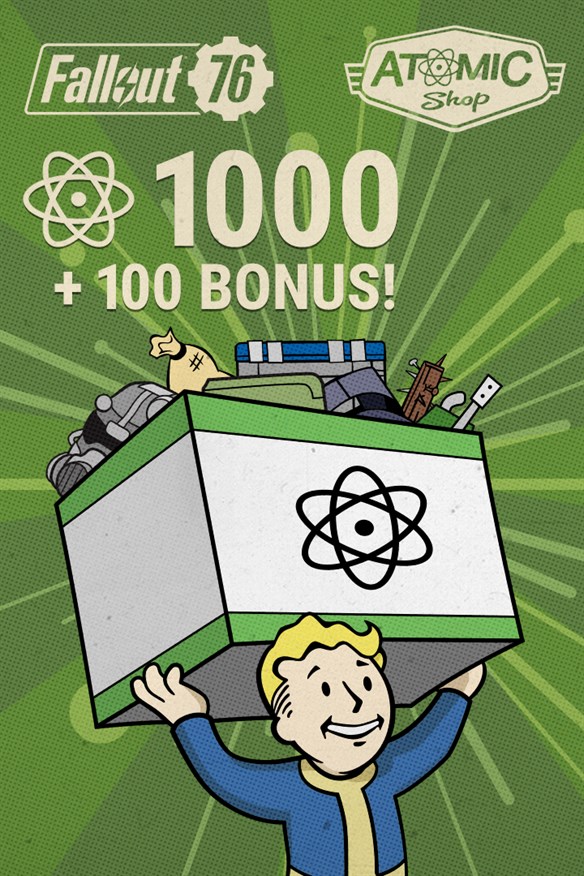 Fallout 76: 1000 (+100 Bonus) Atoms (PC) Xbox Series X|S and Xbox One cover art