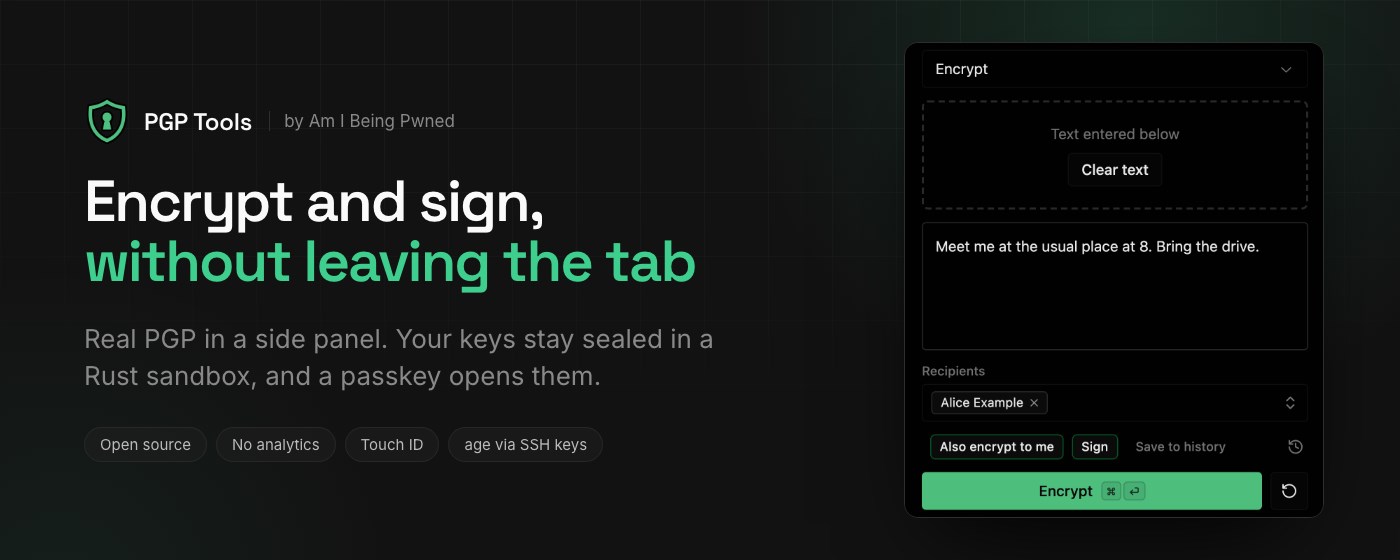 PGP Tools - Encrypt, Decrypt & Sign