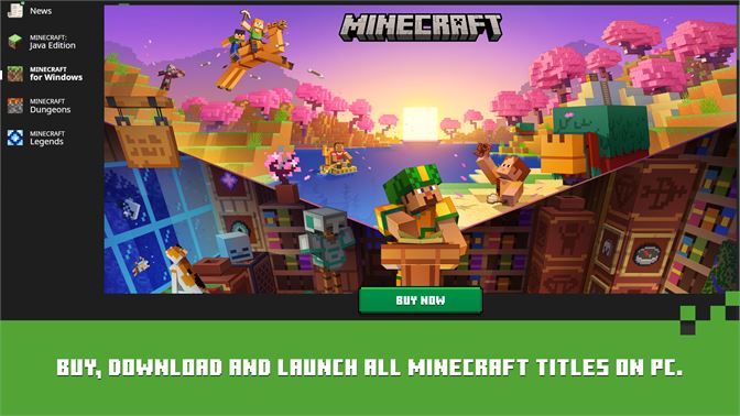 Minecraft Java Edition for free on Windows Store