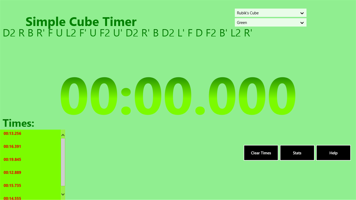 #3. Simple Cube Timer (Windows) 由: Codernunk