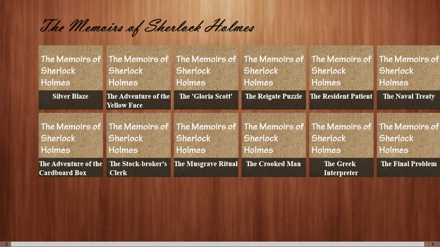 #1. The Memoirs of Sherlock Holmes eBook (Windows) 来自: rayapppro