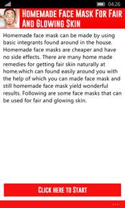 Homemade Face Mask For Fair And Glowing Skin screenshot 1