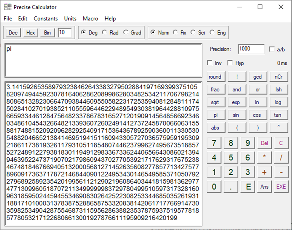 #1. Precise Calculator (Windows) 由: Petr Lastovicka