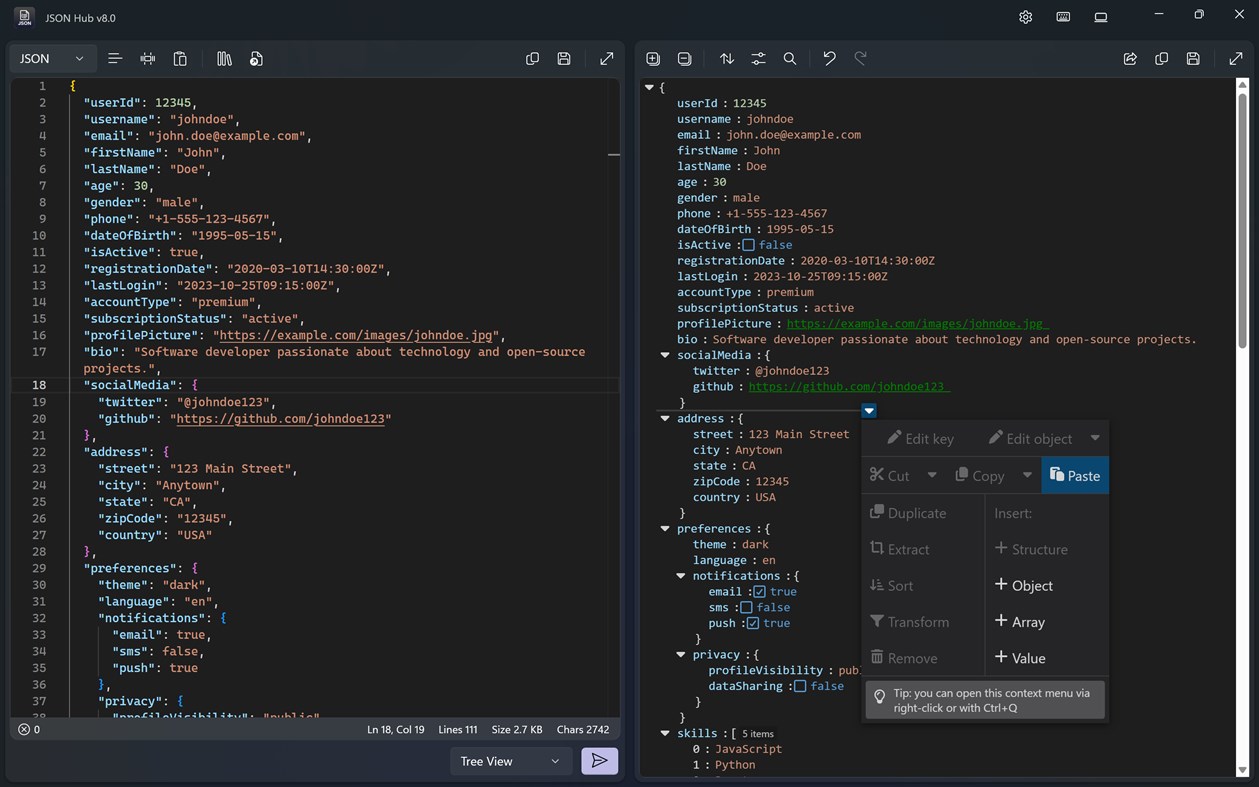 #1. JSON Hub (Windows) Tekijänä: Aadhil RF