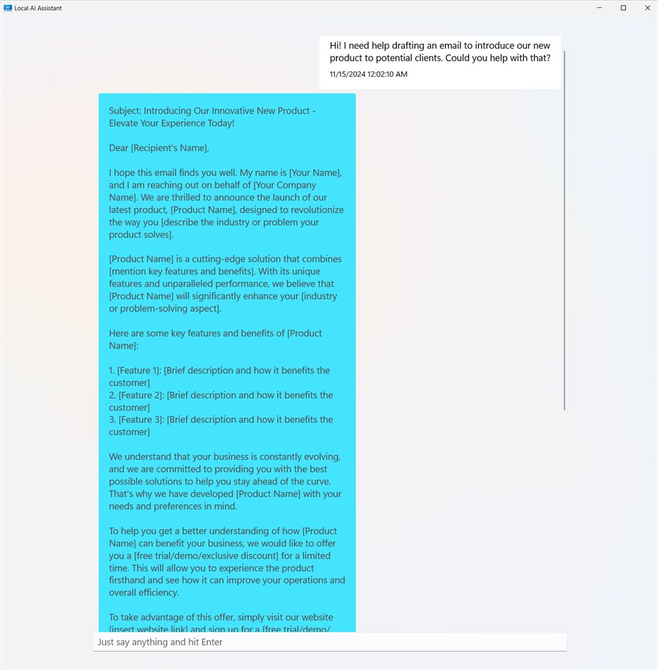 Local AI Assistant (Windows) โดย: Software Tailor (HK) Limited