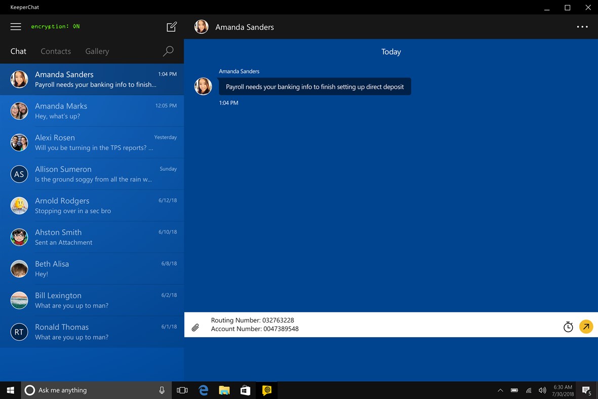 #1. KeeperChat (Windows) 由: Keeper Security Inc