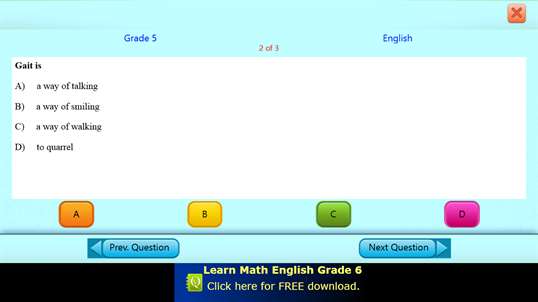 QVprep Lite Math English Grade 5 screenshot 8