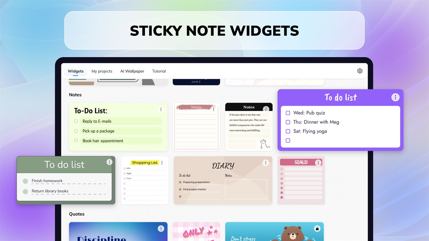 #4. Desktop Widget Tools: Custom Calendar and Clock (Windows) Oleh: Lavita Apps LLP