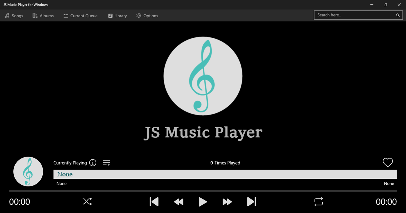 #1. JS Music Player for Windows (Windows) Ved: Jagadeesh K