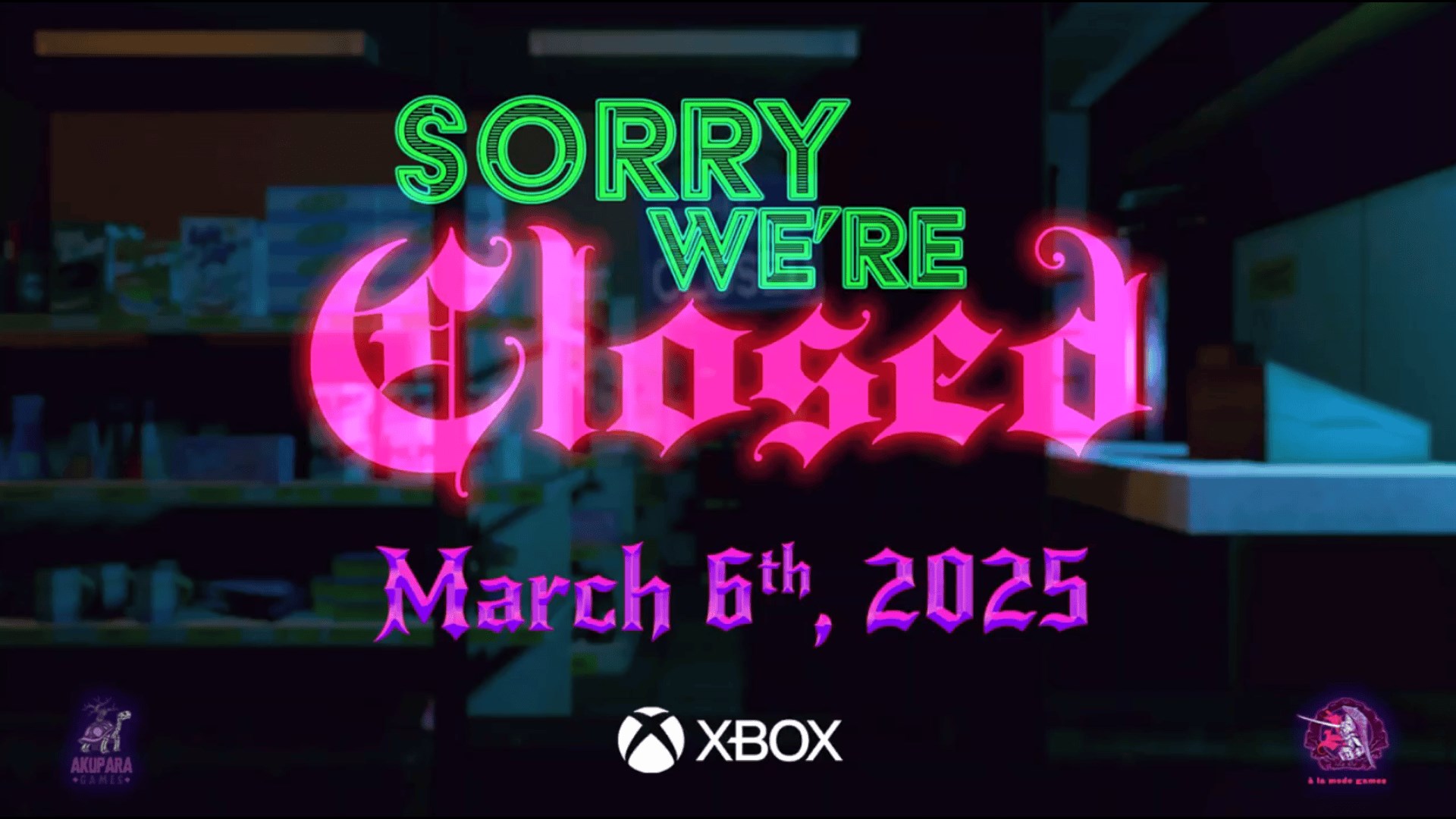 Sorry We're Closed Announcement Trailer