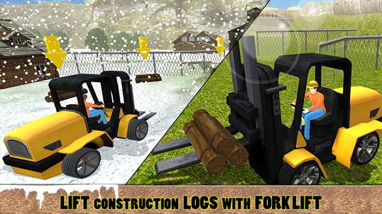 Log Transporter Truck Driver - Forklift Crane Sim screenshot 2