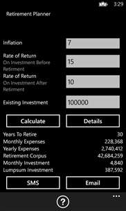 Retirement Planner screenshot 2