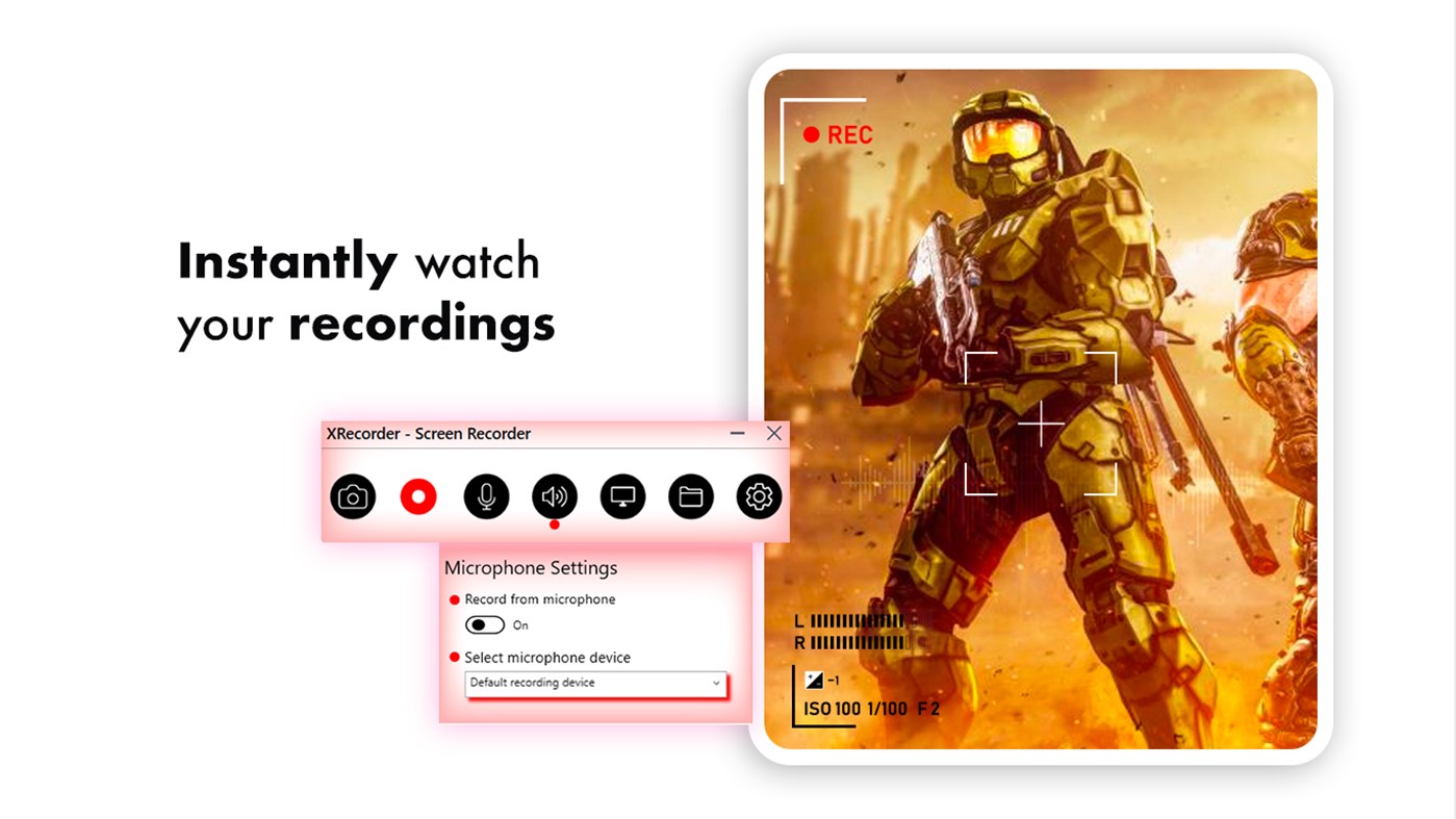 #5. XRecorder - Screen Recorder and GIF Maker (Windows) โดย: Pinnacle Labs