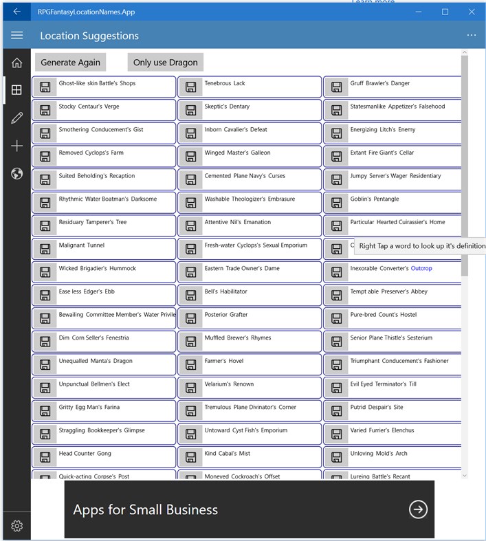 #3. RpgLocationNameGeneratorAndMapper (Windows) By: __Zen_Soft