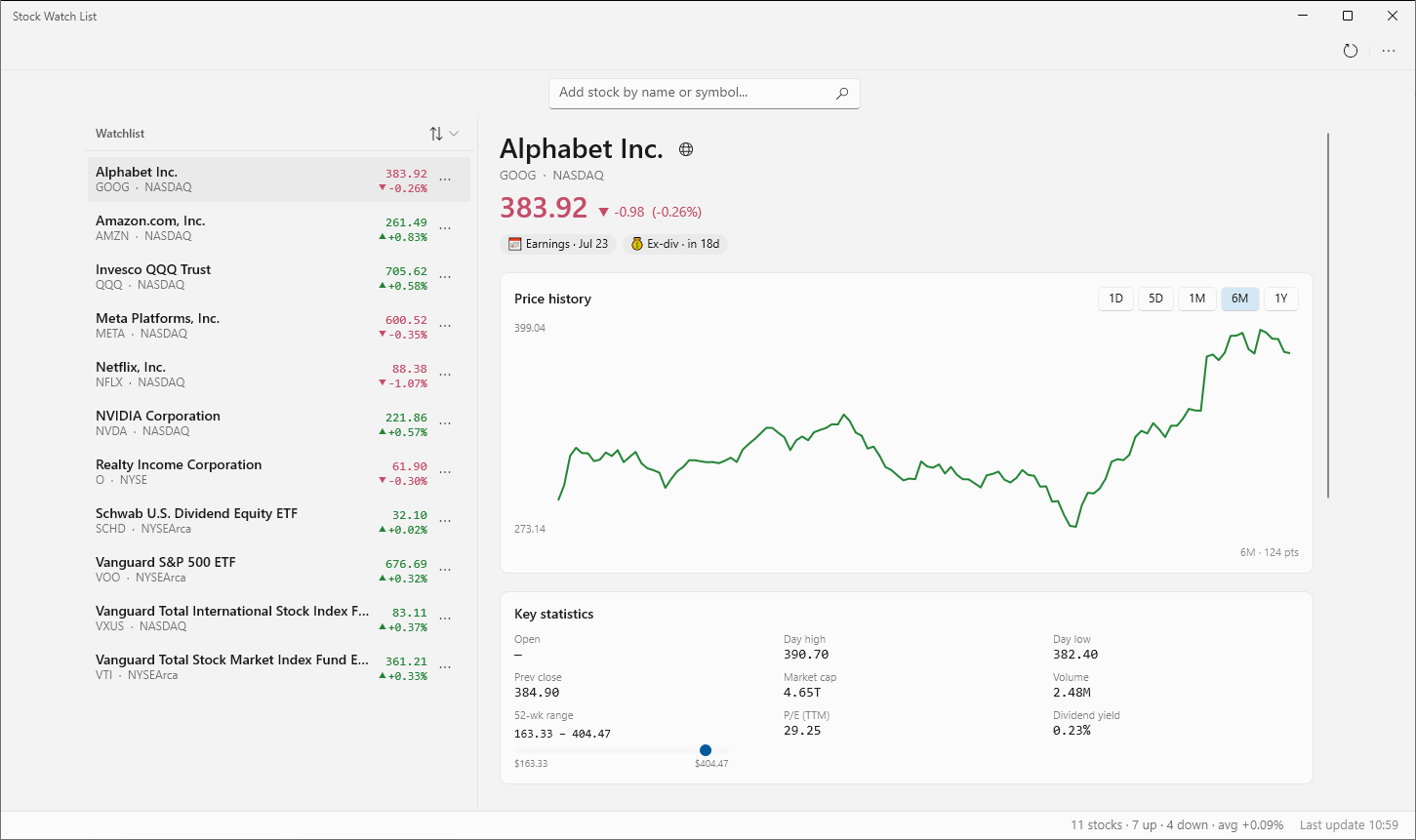 Stock Watch List screenshot 3