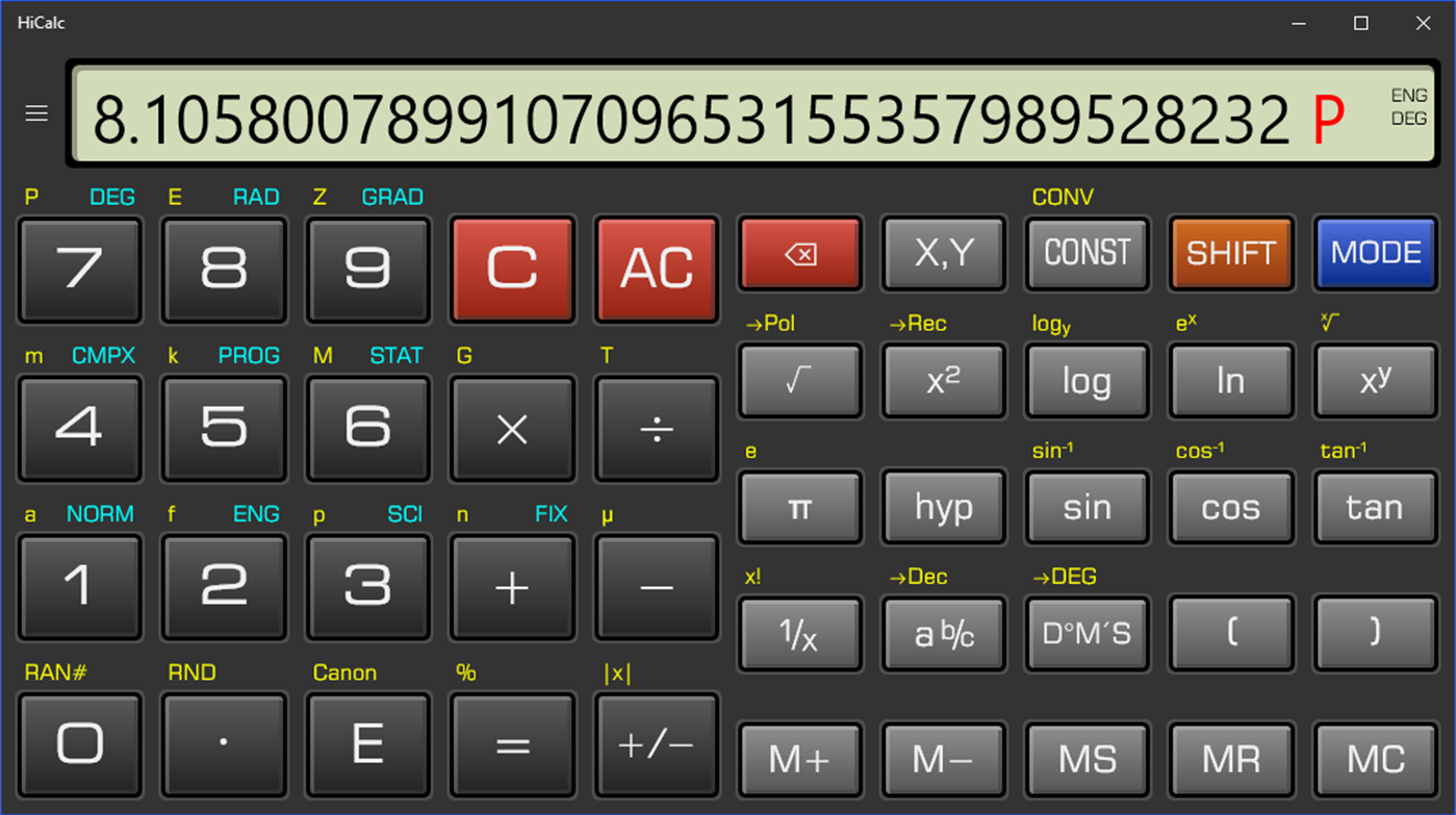 #2. HiCalc (Windows) By: Tramontána