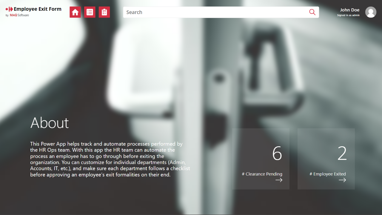 Snapshot 1 of Workflow Management Power App: 1-Week Implementation
