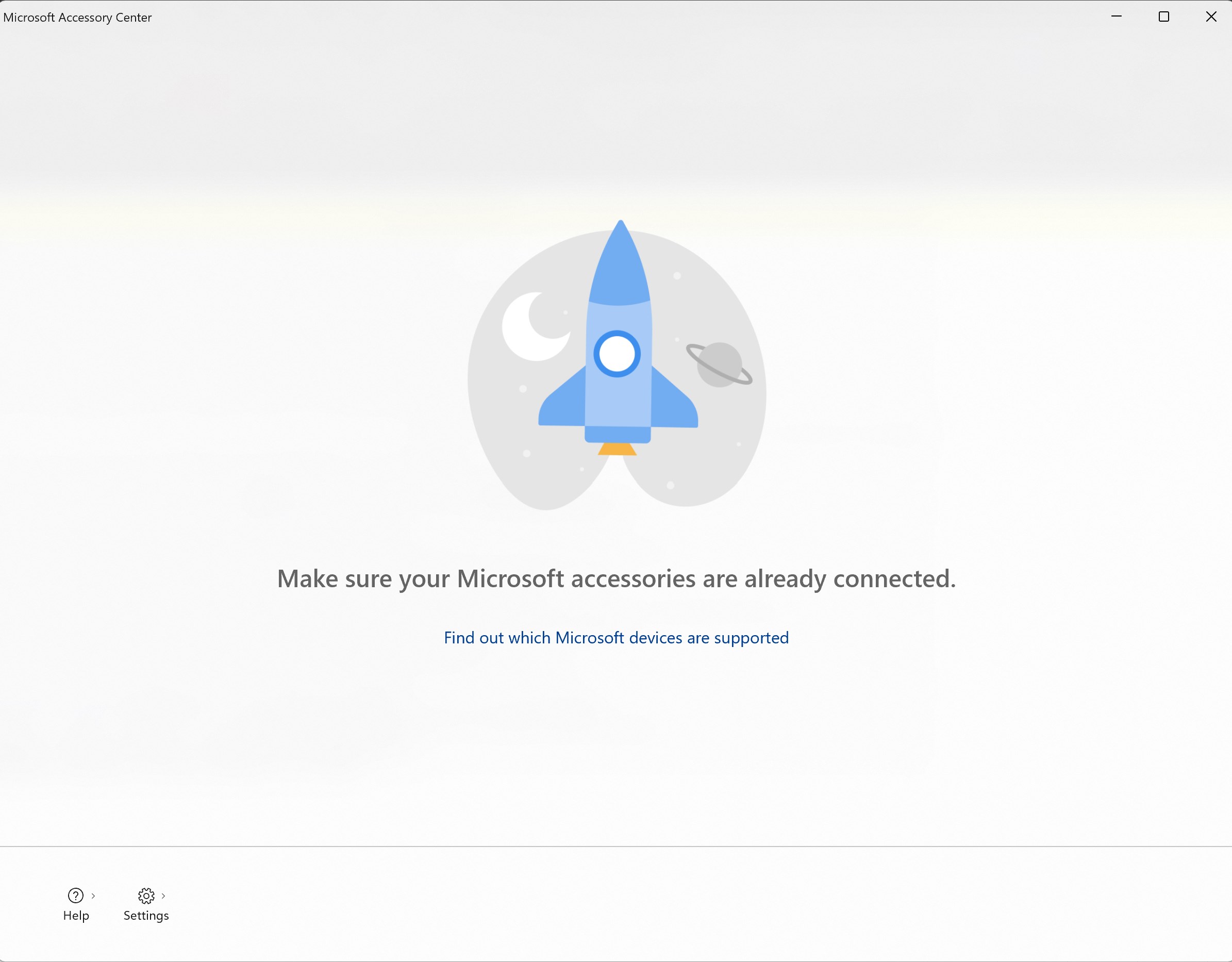 Microsoft Accessory Center Screenshot