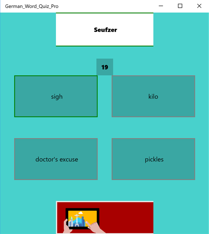 #2. German Word Quiz Pro (Windows) Oleh: demkasoft