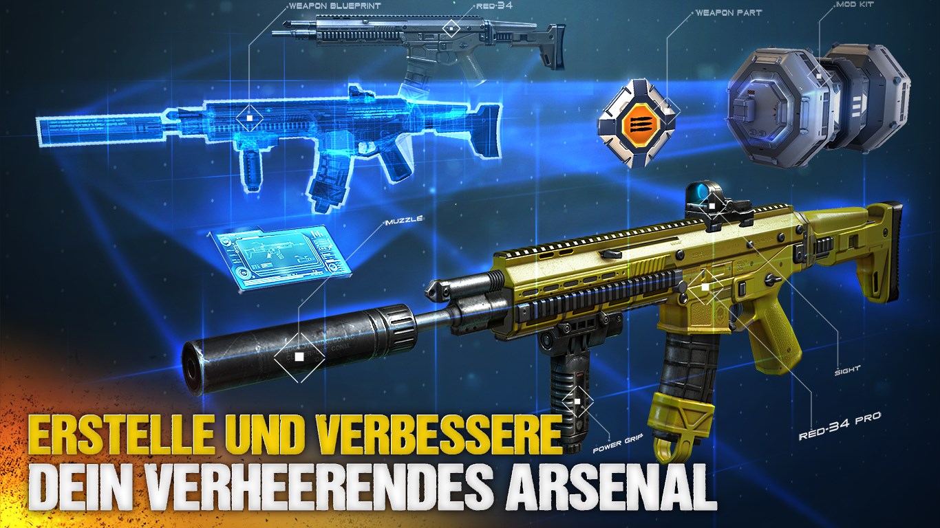 ERSTELLE UND VERBESSERE
DEIN VERHEERENDES ARSENAL