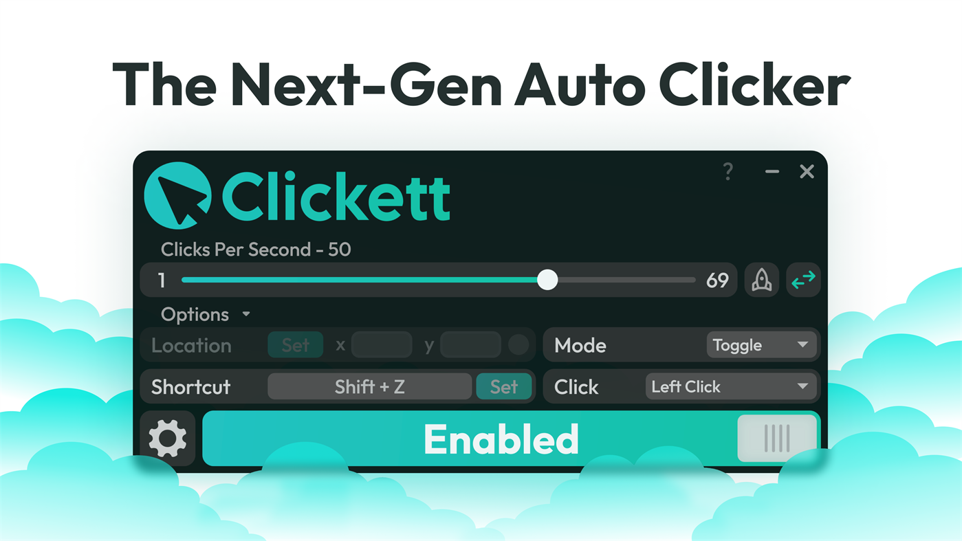 #1. Clickett - Auto Clicker (Windows) โดย: Nathan Dane