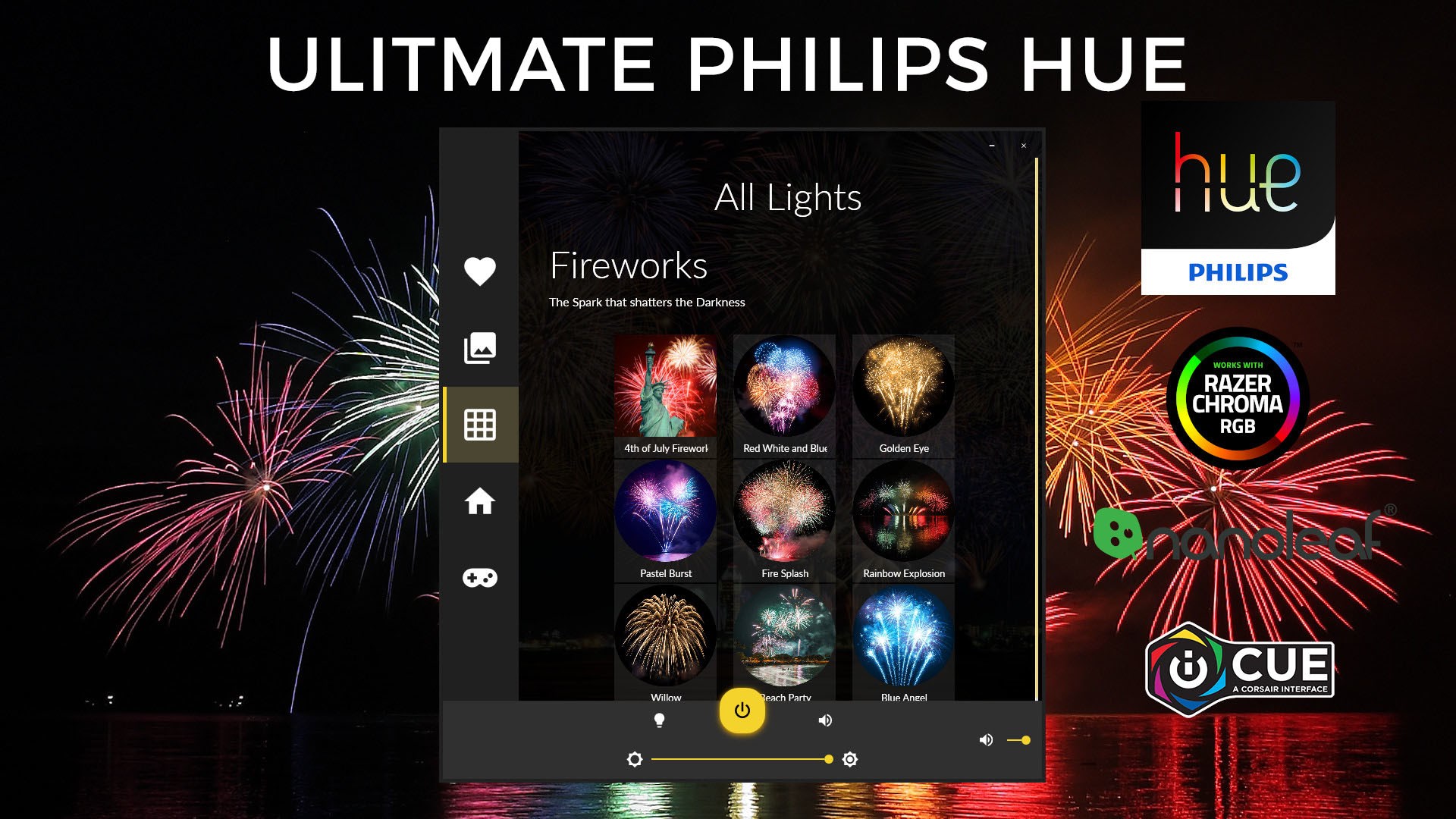 Lighter for Philips Hue , Nanoleaf, Razer Chroma Snapshots 1