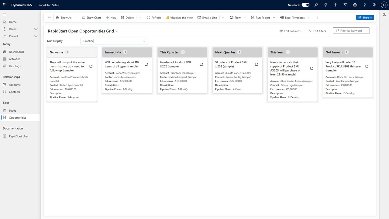 Snapshot 3 of RapidStart Sales for Microsoft Dynamics 365