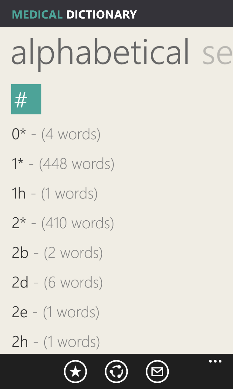 Medical Dictionary for Windows 10 Mobile