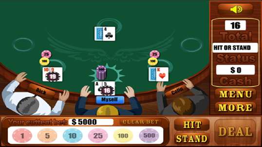 Classic Blackjack Game screenshot 1