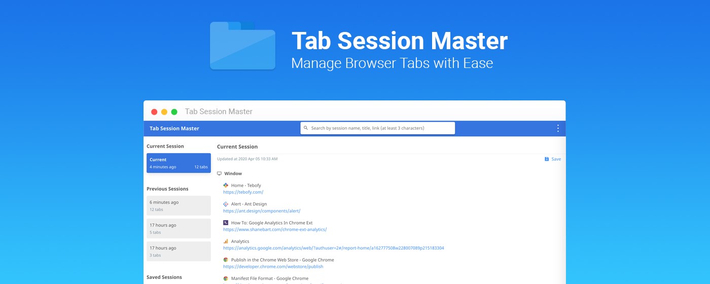Tab Session Master