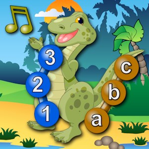 Dinosaur cartoon jogar um jogo