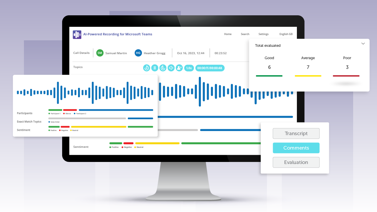 Snapshot 3 of Try Analytics 365 Call Recording with Conversation Analytics: DEMO