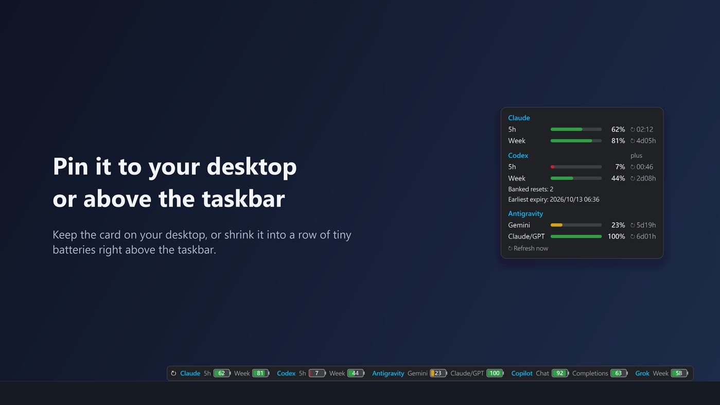#4. AI Usage Meter (Windows) Oleh: Fish-Zero