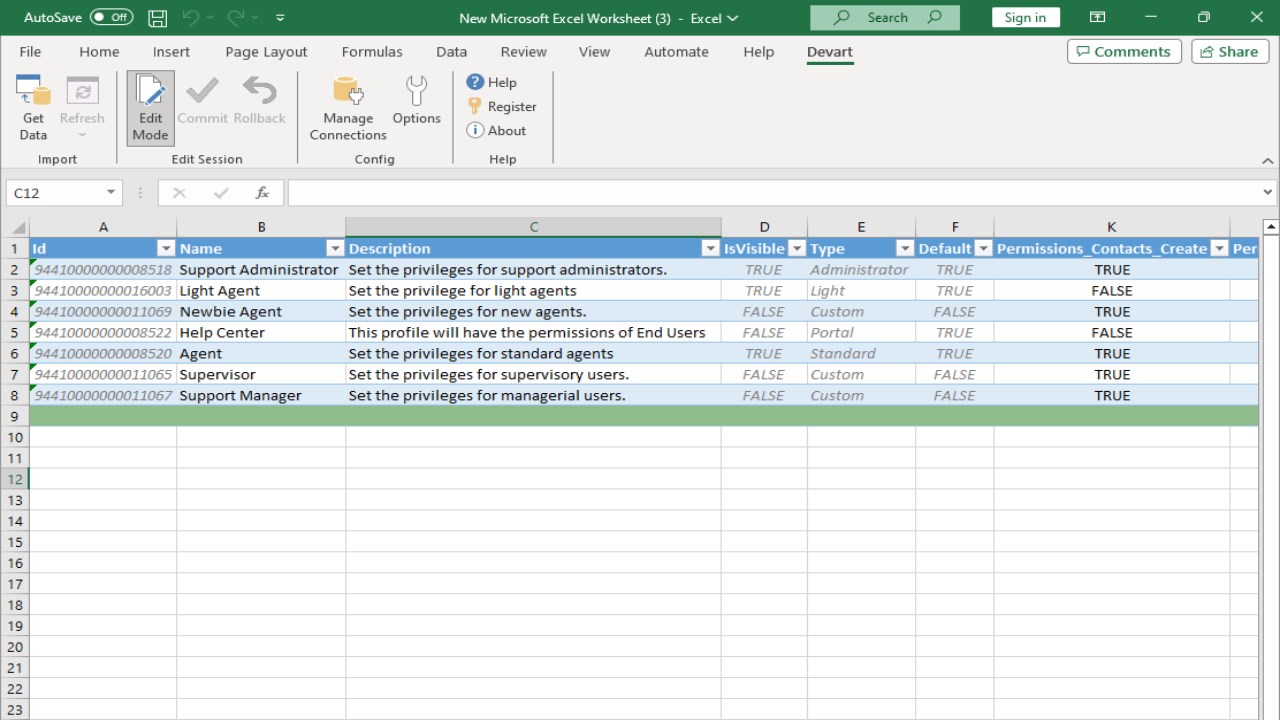 Snapshot 5 of Devart Connector for Zoho Desk from Excel