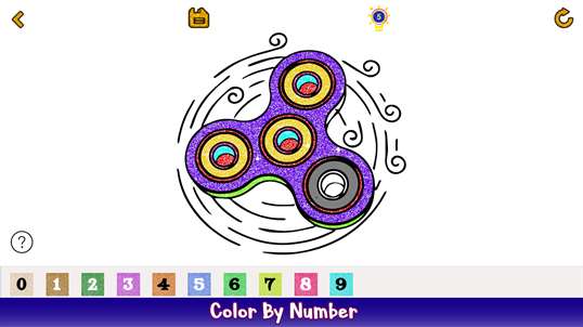 Fidget Spinner Glitter Color by Number - Adult Coloring screenshot 2