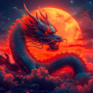 Dragon on fire