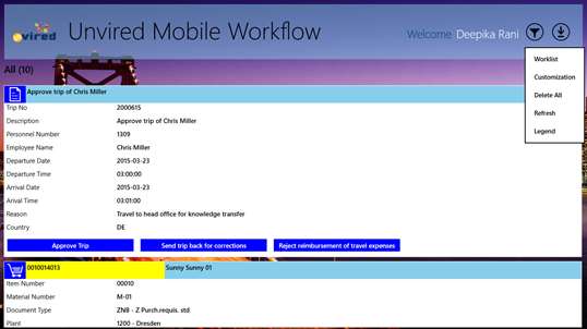 Unvired Workflow for SAP screenshot 5