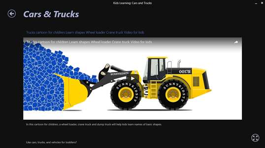 Kids Learning: Cars and Trucks screenshot 1
