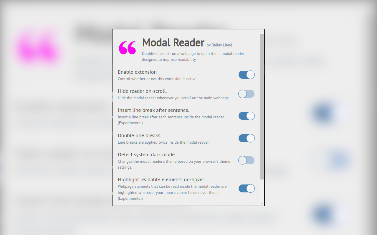 Modal Reader