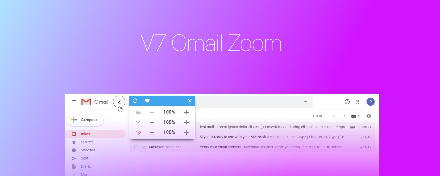 V7 Gmail Zoom marquee promo image