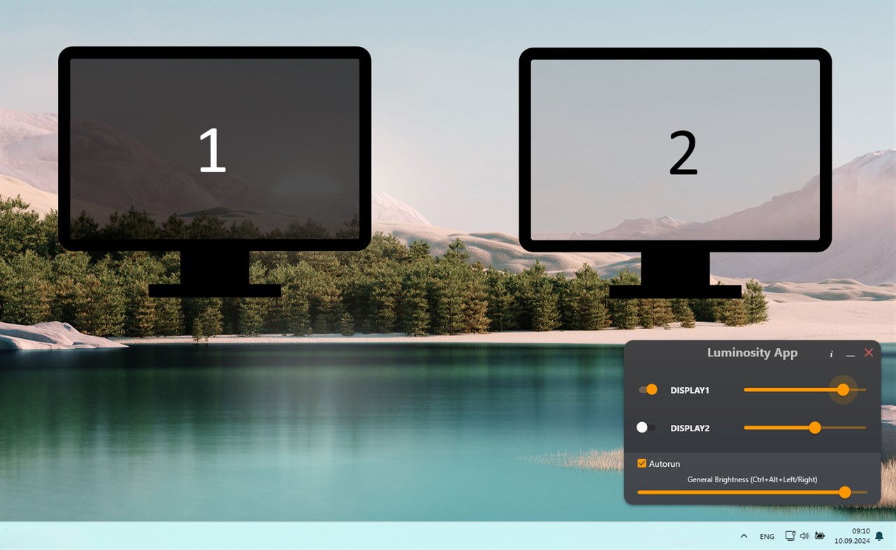 #1. Luminosity App (Windows) Podle: Hurciuc Software
